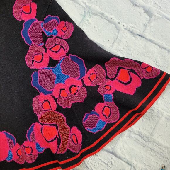 Diane von Furstenberg Abstract Floral Jacquard Fit & Flare Dress sz Small Petite - Picture 11 of 16